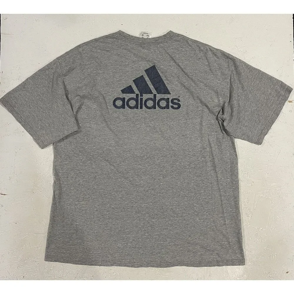 Vintage Adidas Notre Dame Basketball Shirt Mens XL Gray Logo‎ Short Sleeve